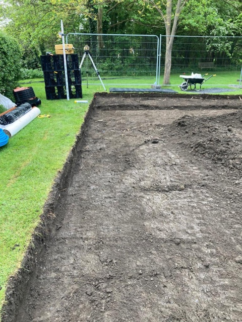 Preparing a base for a garden office Epsom